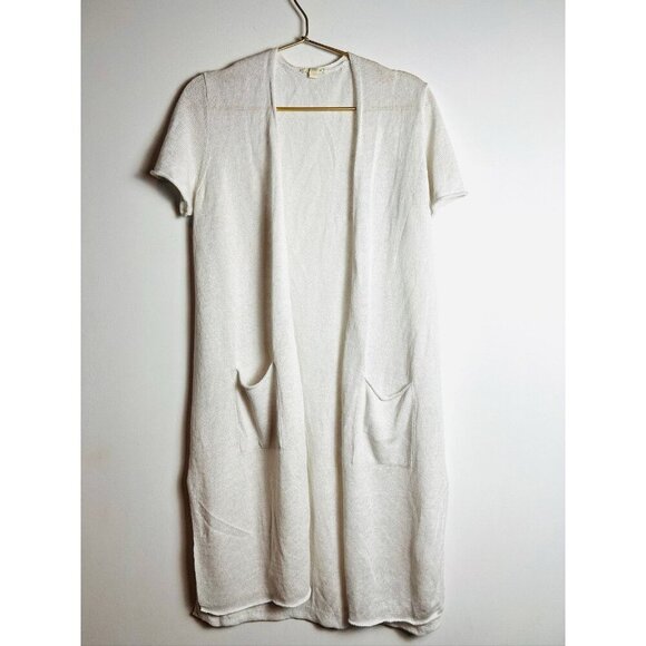 Eileen Fisher Cardigan Womens Size Small White Sweater - Picture 1 of 10